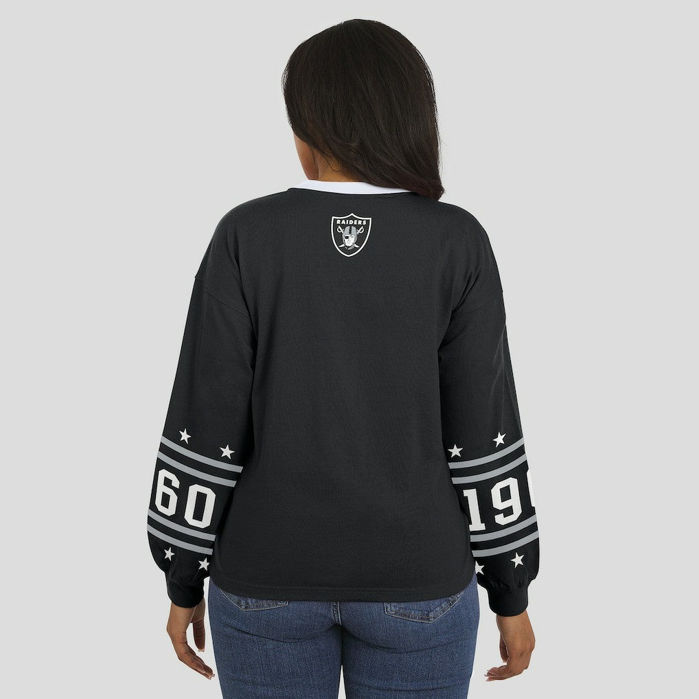 Las Vegas Raiders WEAR by Erin Andrews Women's Sport Long-Sleeve T-Shirt Black | NFL