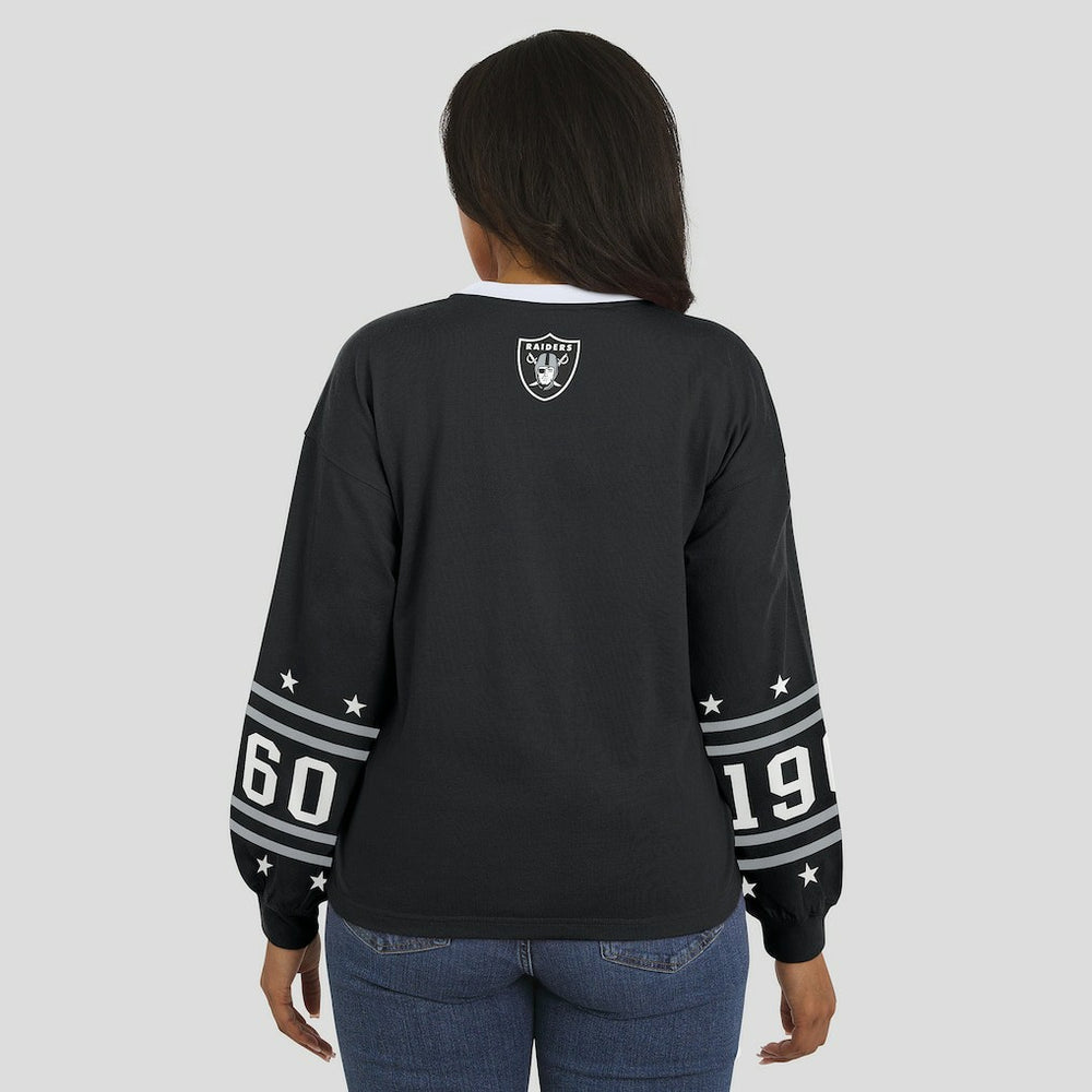 Las Vegas Raiders WEAR by Erin Andrews Women's Sport Long-Sleeve T-Shirt Black | NFL