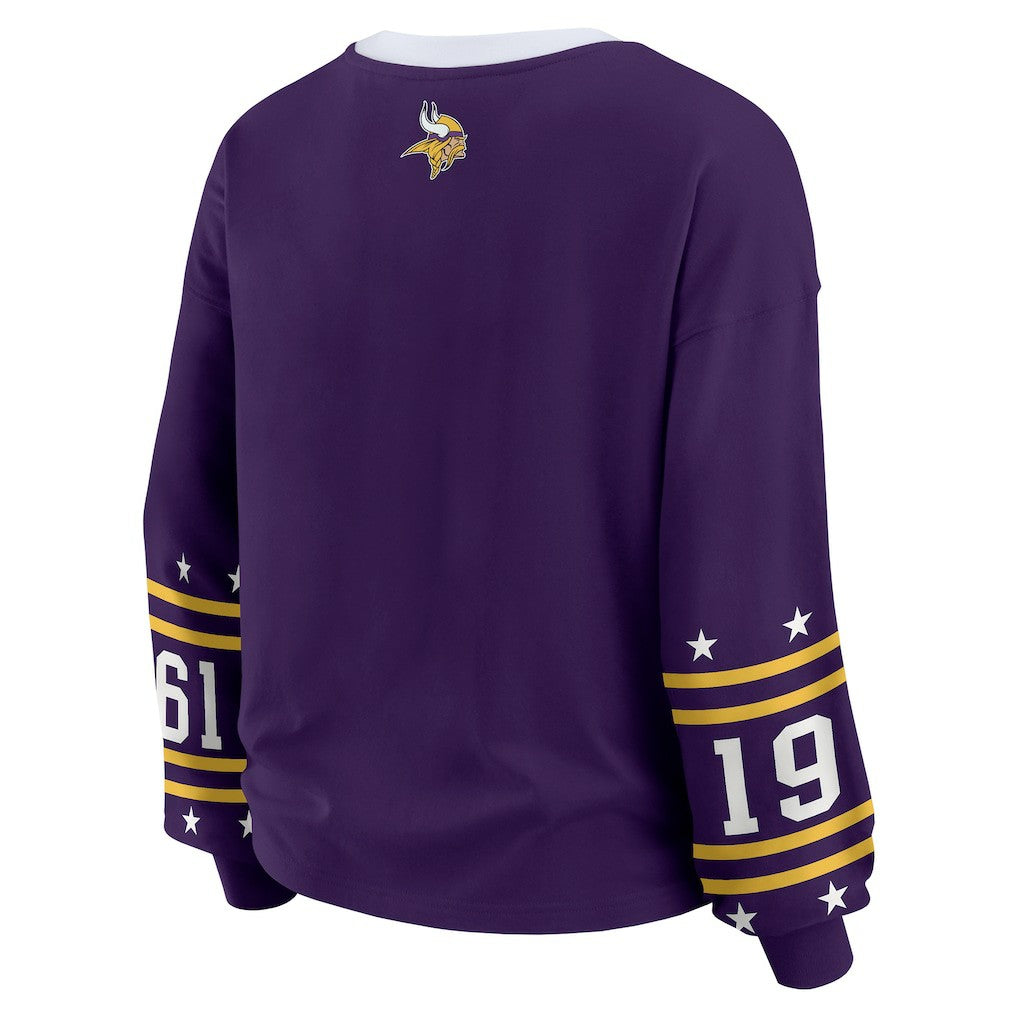 Minnesota Vikings WEAR by Erin Andrews Women's Sport Long-Sleeve T-Shirt Purple | NFL