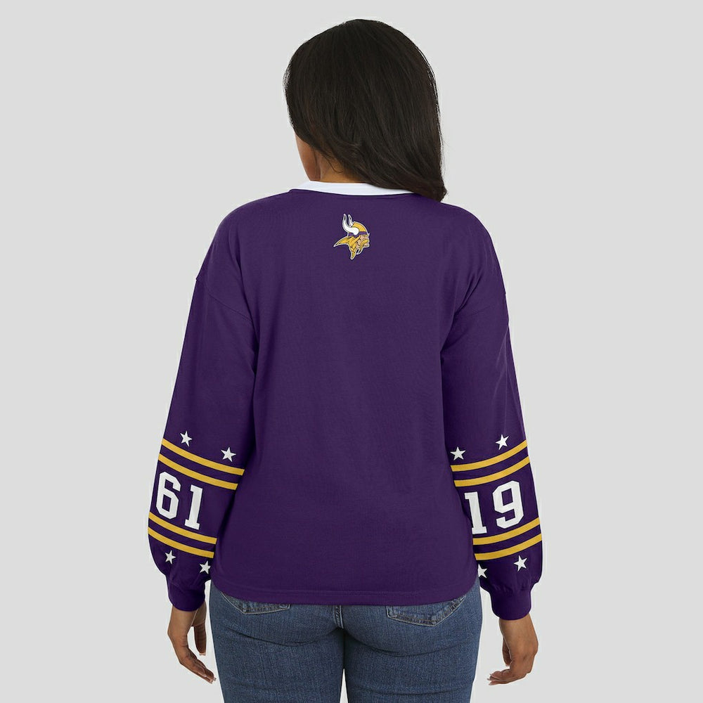 Minnesota Vikings WEAR by Erin Andrews Women's Sport Long-Sleeve T-Shirt Purple | NFL