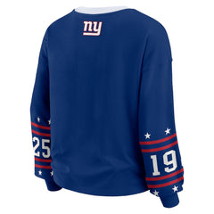 New York Giants WEAR by Erin Andrews Women's Sport Long-Sleeve T-Shirt Royal | NFL
