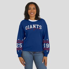New York Giants WEAR by Erin Andrews Women's Sport Long-Sleeve T-Shirt Royal | NFL