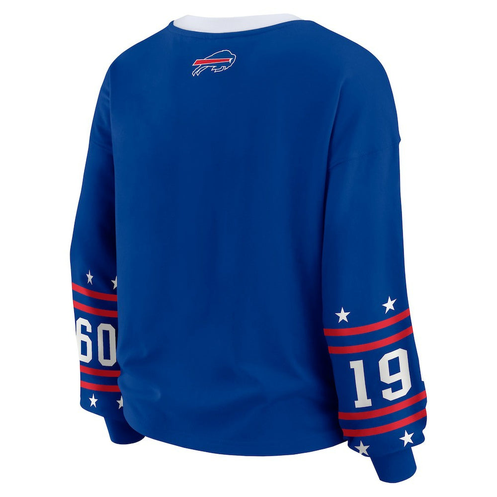 Buffalo Bills WEAR by Erin Andrews Women's Sport Long-Sleeve T-Shirt Royal | NFL
