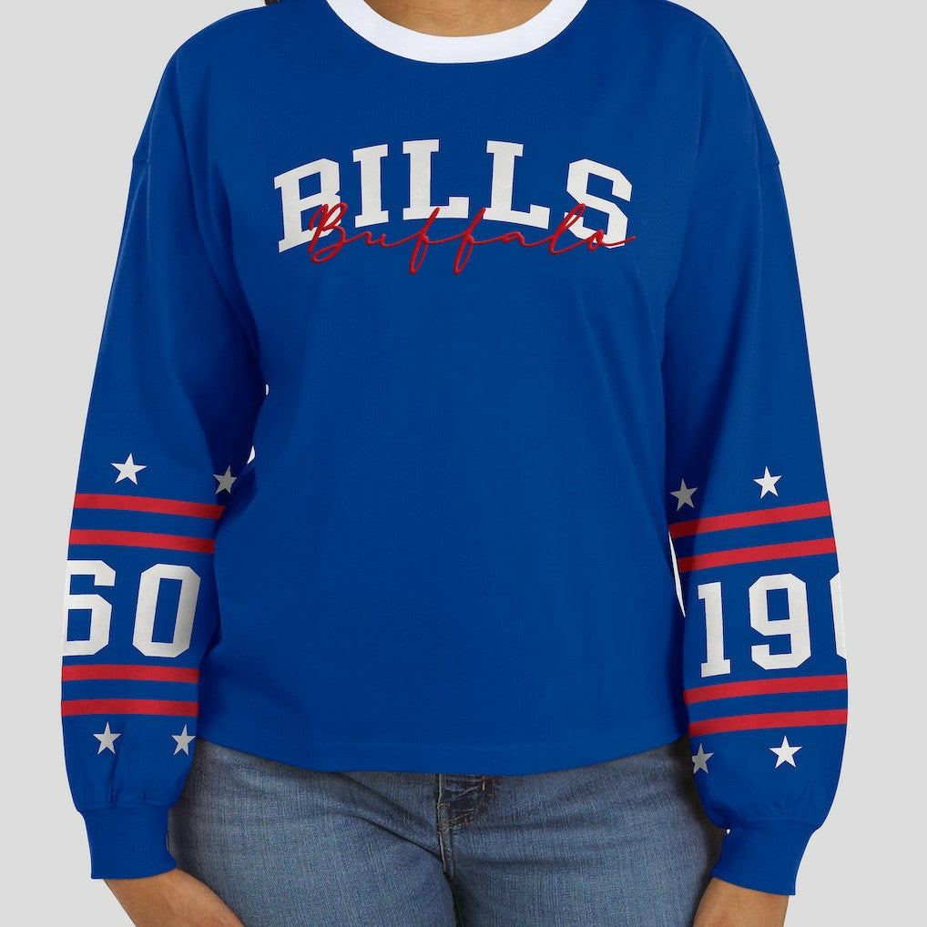 Buffalo Bills WEAR by Erin Andrews Women's Sport Long-Sleeve T-Shirt Royal | NFL
