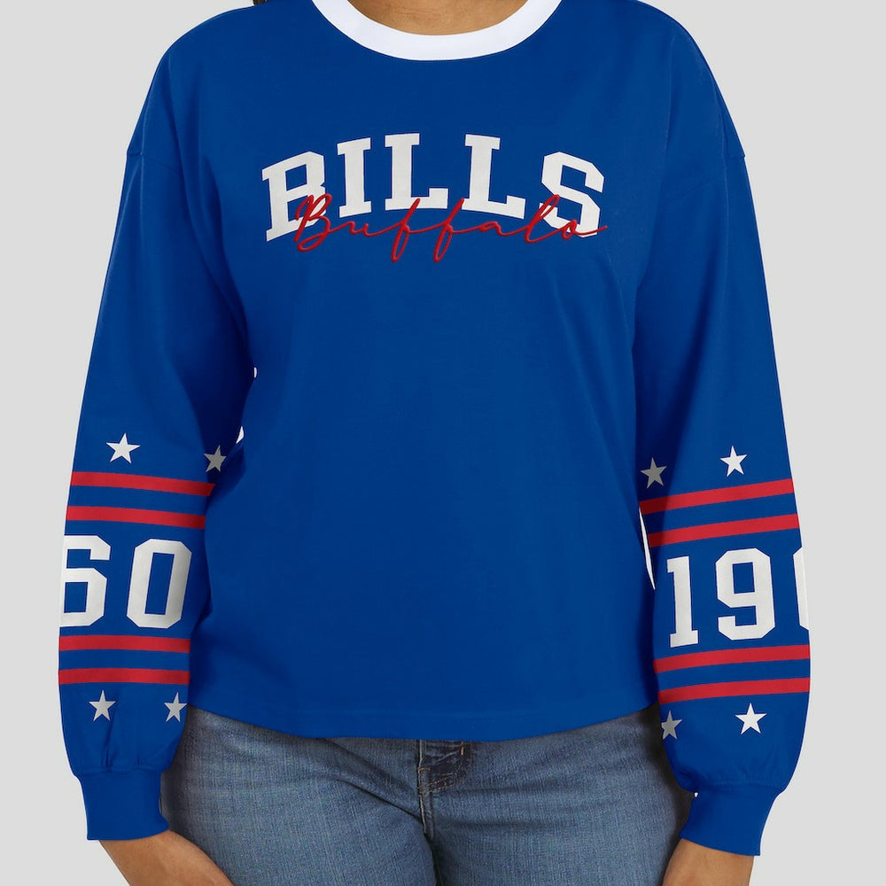 Buffalo Bills WEAR by Erin Andrews Women's Sport Long-Sleeve T-Shirt Royal | NFL