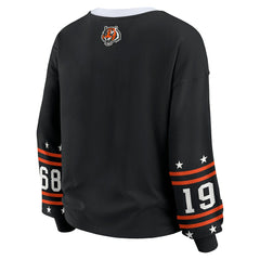 Cincinnati Bengals WEAR by Erin Andrews Women's Sport Long-Sleeve T-Shirt Black | NFL