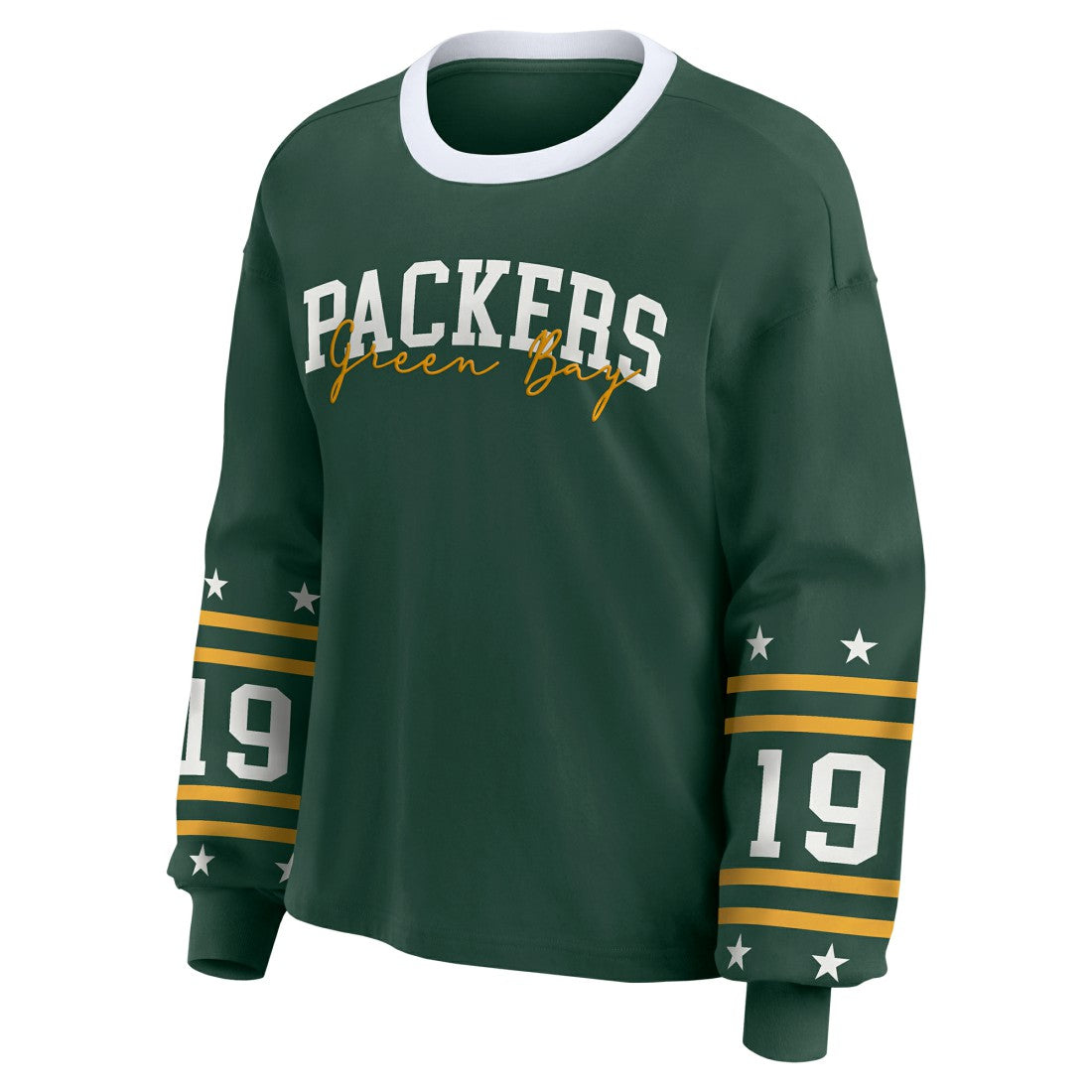 Green Bay Packers WEAR by Erin Andrews Women's Plus Size Sport Long-Sleeve T-Shirt Green | NFL