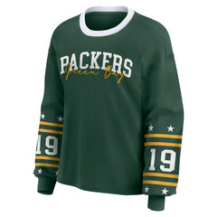 Green Bay Packers WEAR by Erin Andrews Women's Plus Size Sport Long-Sleeve T-Shirt Green | NFL