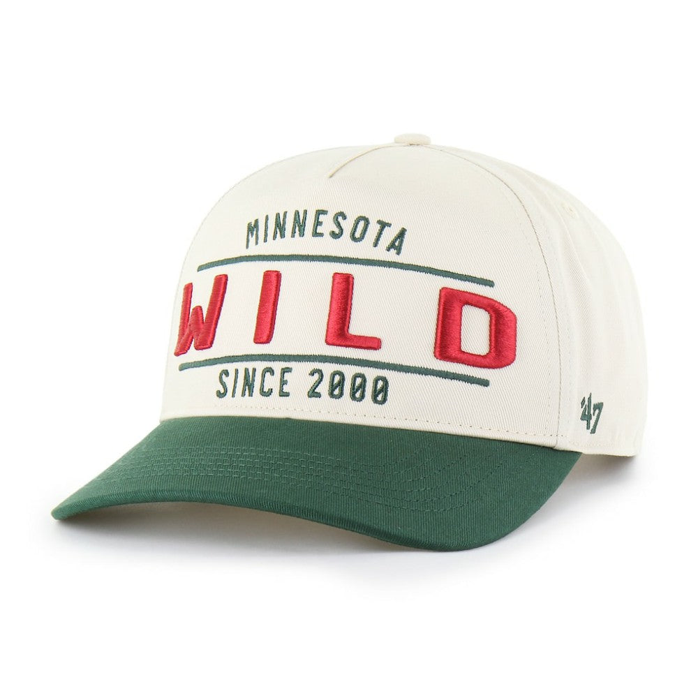 Minnesota Wild '47 Expansion Debut Two-Tone Hitch Adjustable Hat - Cream/Green - NHL