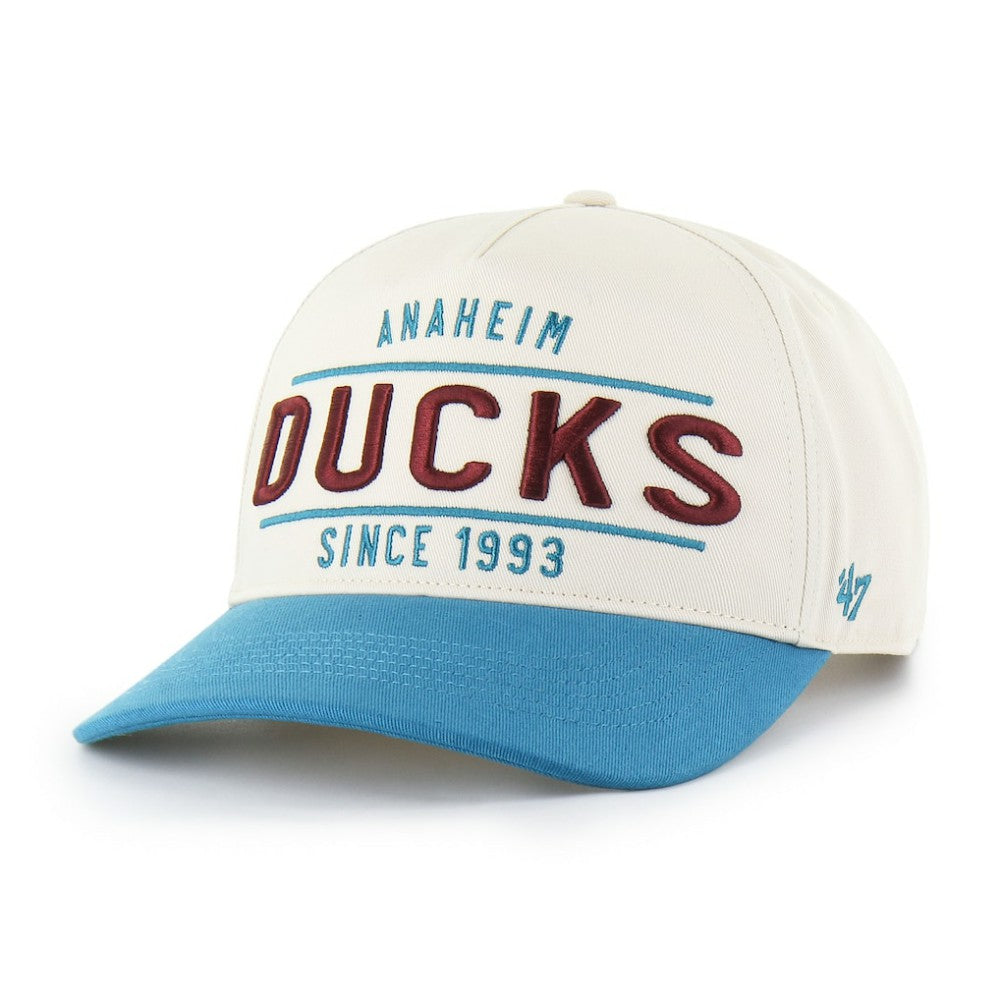 Anaheim Ducks '47 Expansion Debut Two-Tone Hitch Adjustable Hat - Cream/Teal - NHL