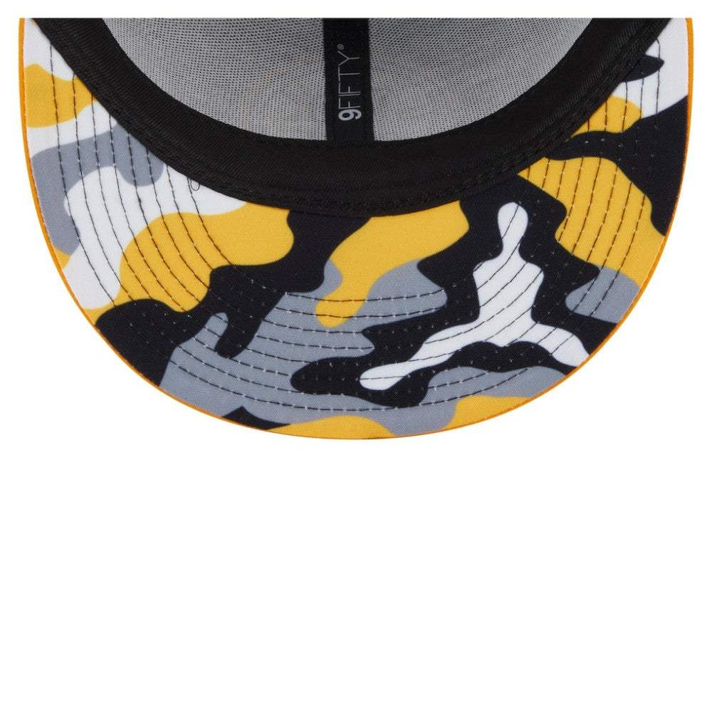 Boston Bruins New Era Camo Meshback 9FIFTY Snapback Hat - Black/Gold - NHL