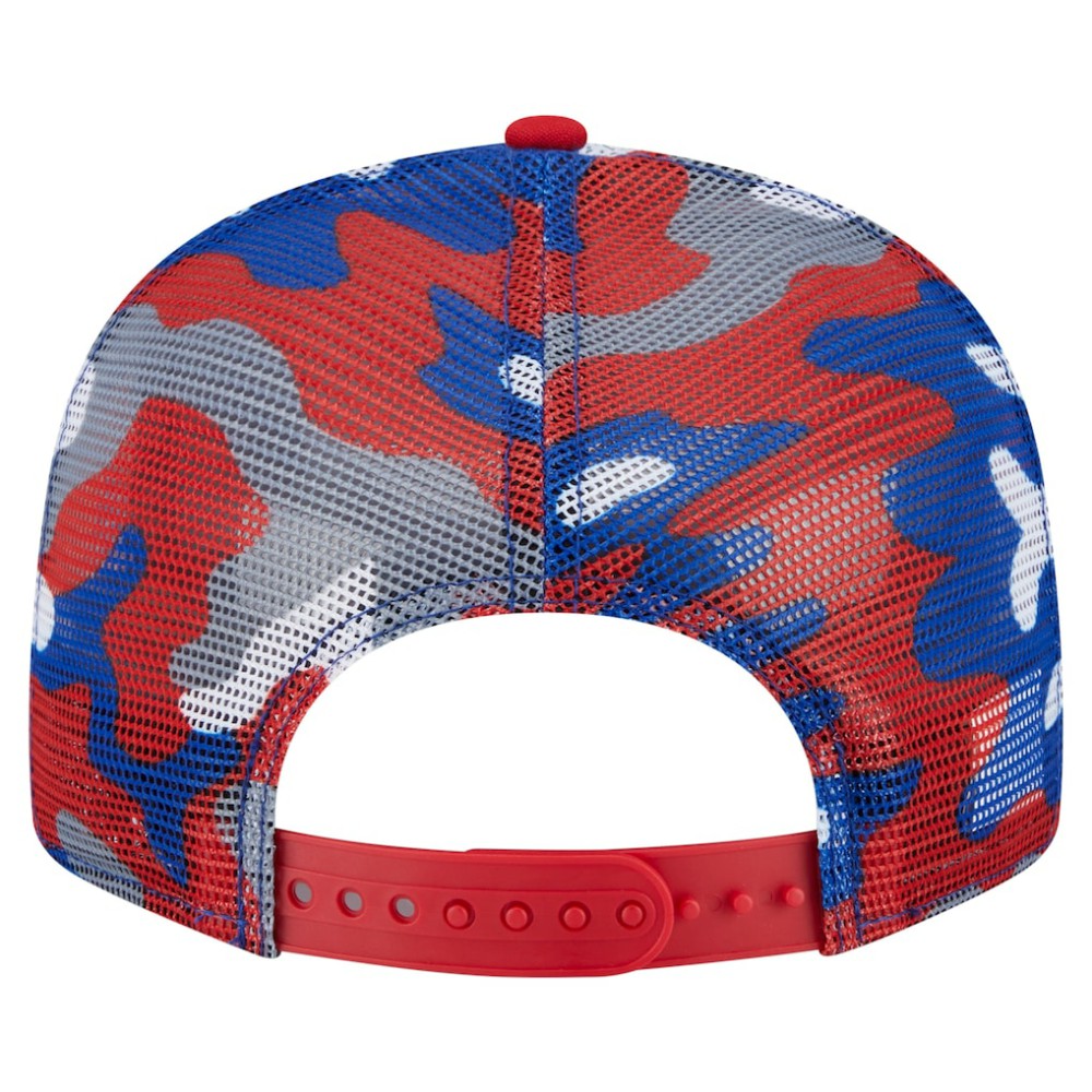 New York Rangers New Era Camo Meshback 9FIFTY Snapback Hat - Blue/Red - NHL