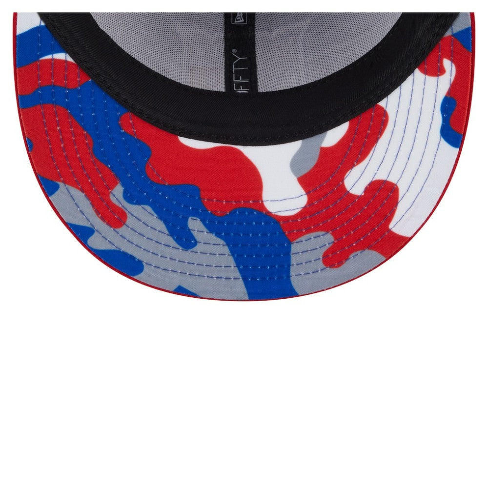 New York Rangers New Era Camo Meshback 9FIFTY Snapback Hat - Blue/Red - NHL