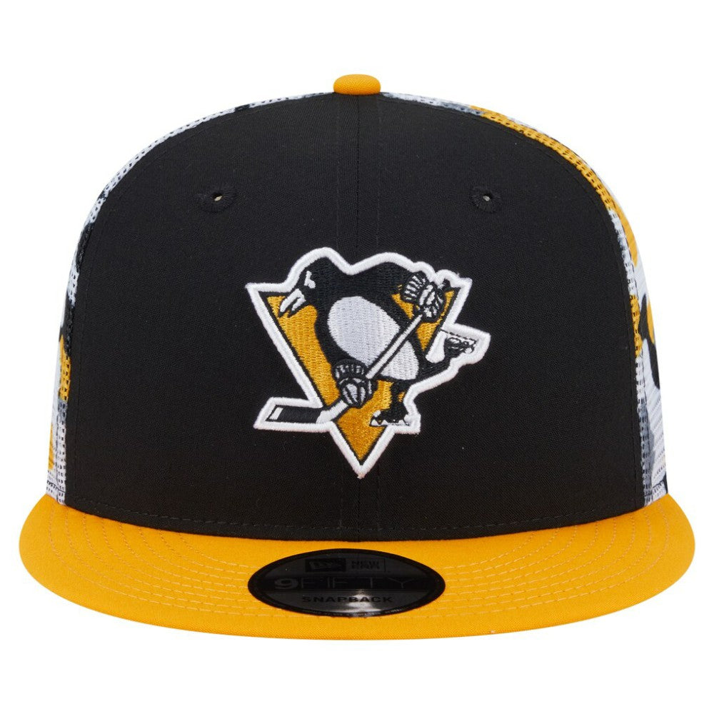 Pittsburgh Penguins New Era Camo Meshback 9FIFTY Snapback Hat - Black/Gold - NHL