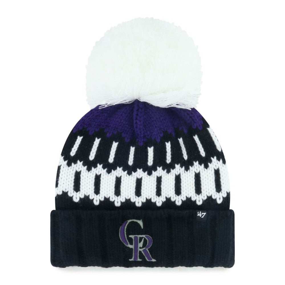 Colorado Rockies '47 Women's Felicity Cuffed Knit Hat with Pom - MLB