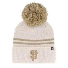 San Francisco Giants '47 Women's Latte Cuffed Knit Hat with Pom - MLB