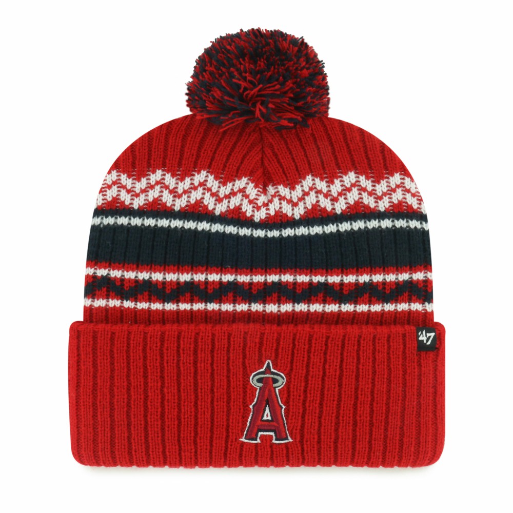 Los Angeles Angels '47 Youth Polar Vortex Cuffed Knit Hat with Pom - MLB