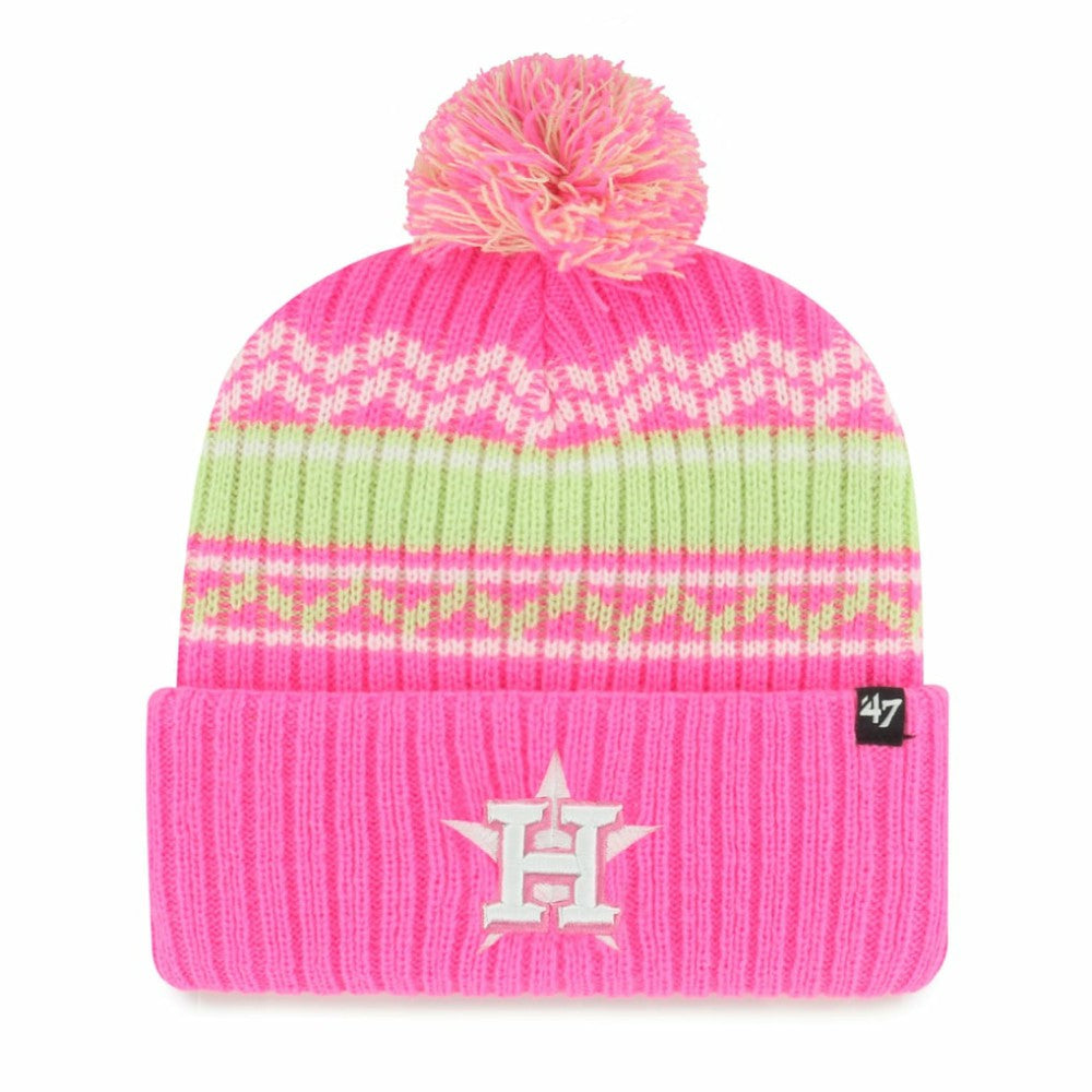 Houston Astros '47 Youth Polar Vortex Cuffed Knit Hat with Pom - MLB