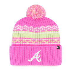 Atlanta Braves '47 Youth Polar Vortex Cuffed Knit Hat with Pom - MLB