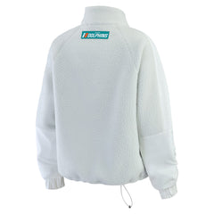 Miami Dolphins WEAR by Erin Andrews Women's Polar Fleece Half-Zip Jacket White | NFL