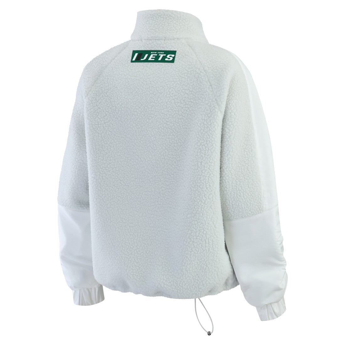 New York Jets WEAR by Erin Andrews Women's Polar Fleece Half-Zip Jacket White | NFL