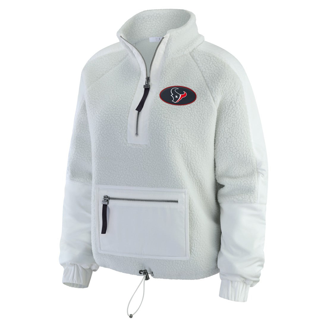 Houston Texans WEAR by Erin Andrews Women's Polar Fleece Half-Zip Jacket White | NFL