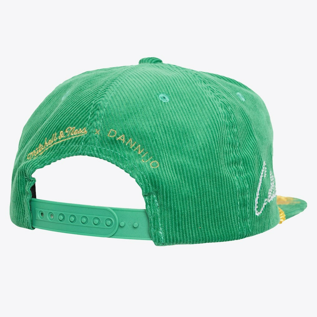 Boston Celtics x DANNIJO Women's Deadstock Cord Snapback Hat Kelly Green - NBA