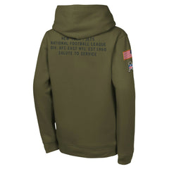 New York Jets Youth 2025 Salute to Service Club Fleece Hoodie Olive | Nike for Sale