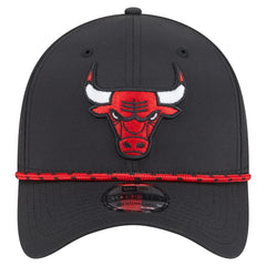 Chicago Bulls Featherweight Poly Rope Flex 39Thirty Hat Black - NBA