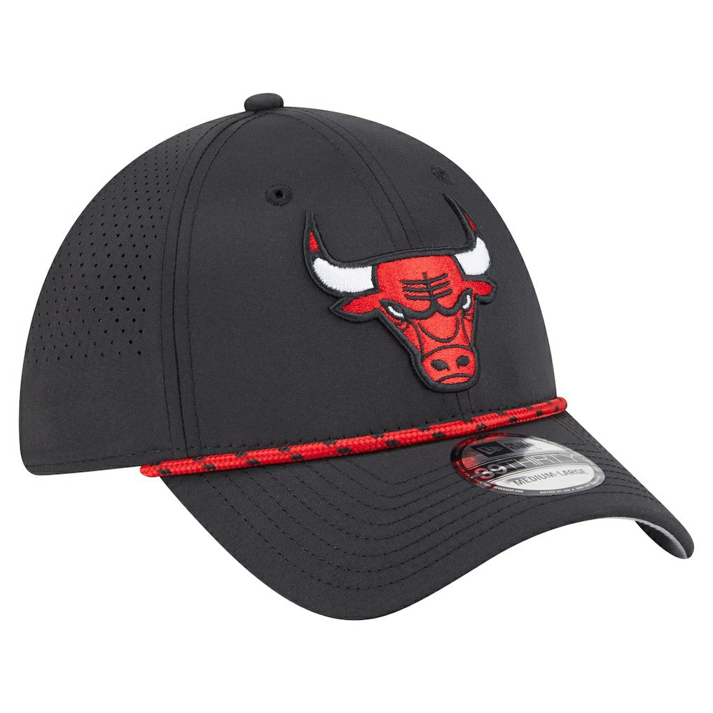 Chicago Bulls Featherweight Poly Rope Flex 39Thirty Hat Black - NBA