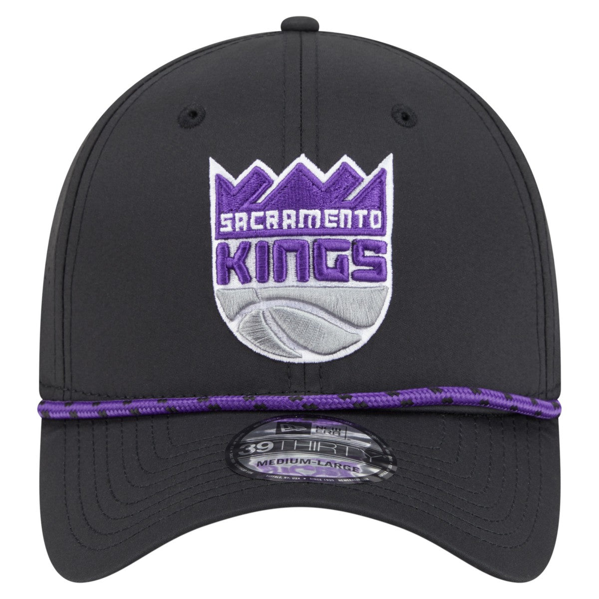 Sacramento Kings Featherweight Poly Rope Flex 39Thirty Hat Black - NBA