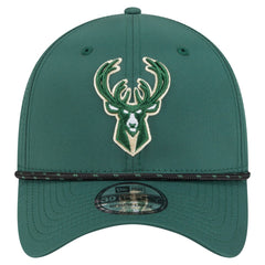 Milwaukee Bucks Featherweight Poly Rope Flex 39Thirty Hat Hunter Green - NBA
