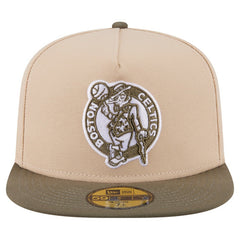 Boston Celtics Color Pack Two-Tone 59FIFTY A-Frame Fitted Hat Tan - NBA