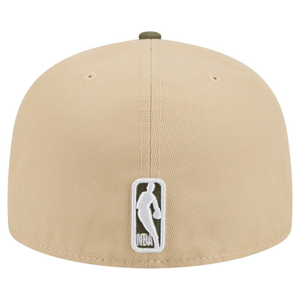 Brooklyn Nets Color Pack Two-Tone 59FIFTY A-Frame Fitted Hat Tan - NBA