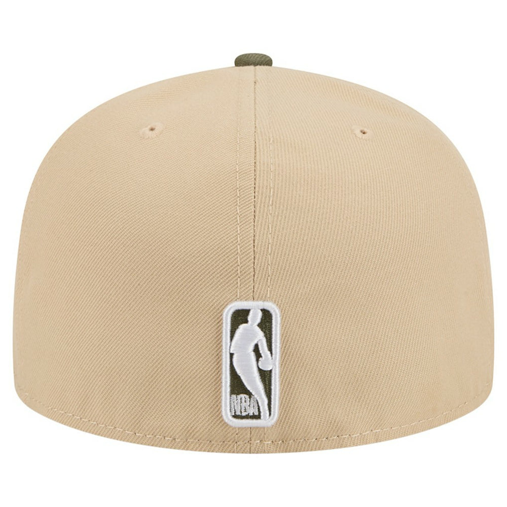 Brooklyn Nets Color Pack Two-Tone 59FIFTY A-Frame Fitted Hat Tan - NBA