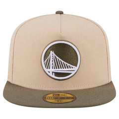 Golden State Warriors Color Pack Two-Tone 59FIFTY A-Frame Fitted Hat Tan - NBA