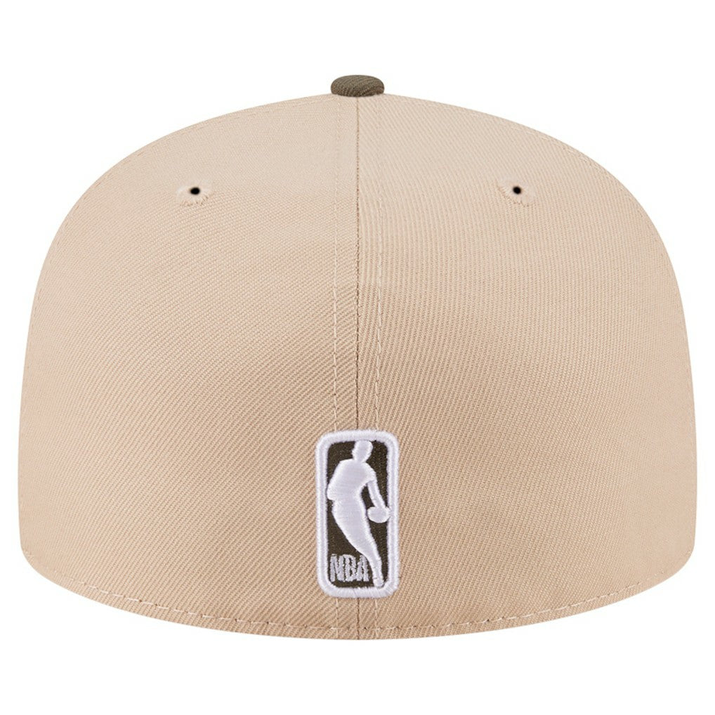 Golden State Warriors Color Pack Two-Tone 59FIFTY A-Frame Fitted Hat Tan - NBA