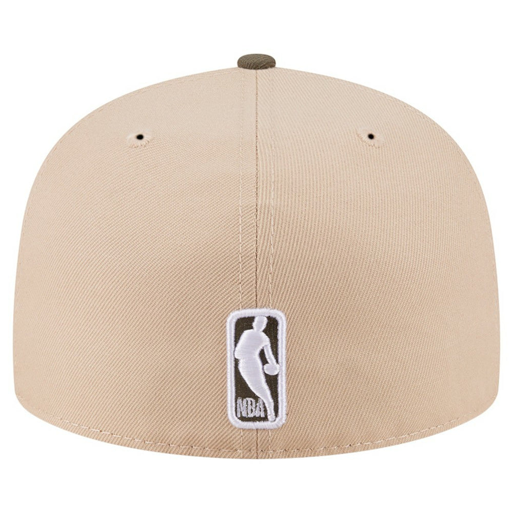 Golden State Warriors Color Pack Two-Tone 59FIFTY A-Frame Fitted Hat Tan - NBA
