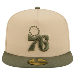Philadelphia 76ers Color Pack Two-Tone 59FIFTY A-Frame Fitted Hat Tan - NBA