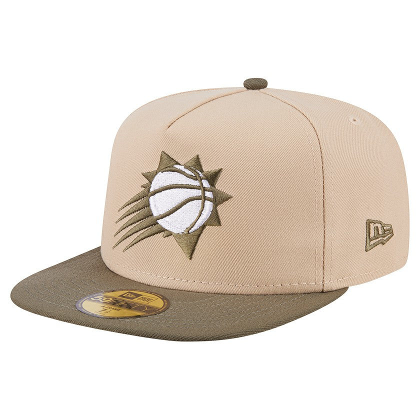 Phoenix Suns Color Pack Two-Tone 59FIFTY A-Frame Fitted Hat Tan - NBA