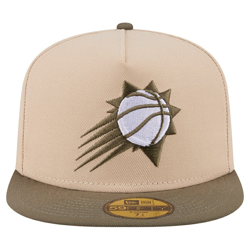 Phoenix Suns Color Pack Two-Tone 59FIFTY A-Frame Fitted Hat Tan - NBA
