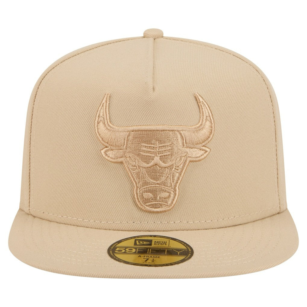 Chicago Bulls Color Pack A-Frame 59FIFTY Fitted Hat Khaki - NBA