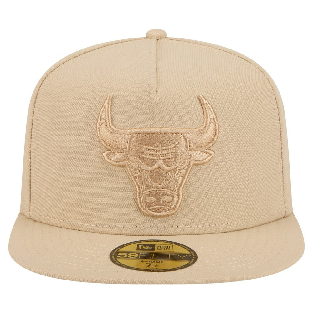 Chicago Bulls Color Pack A-Frame 59FIFTY Fitted Hat Khaki - NBA