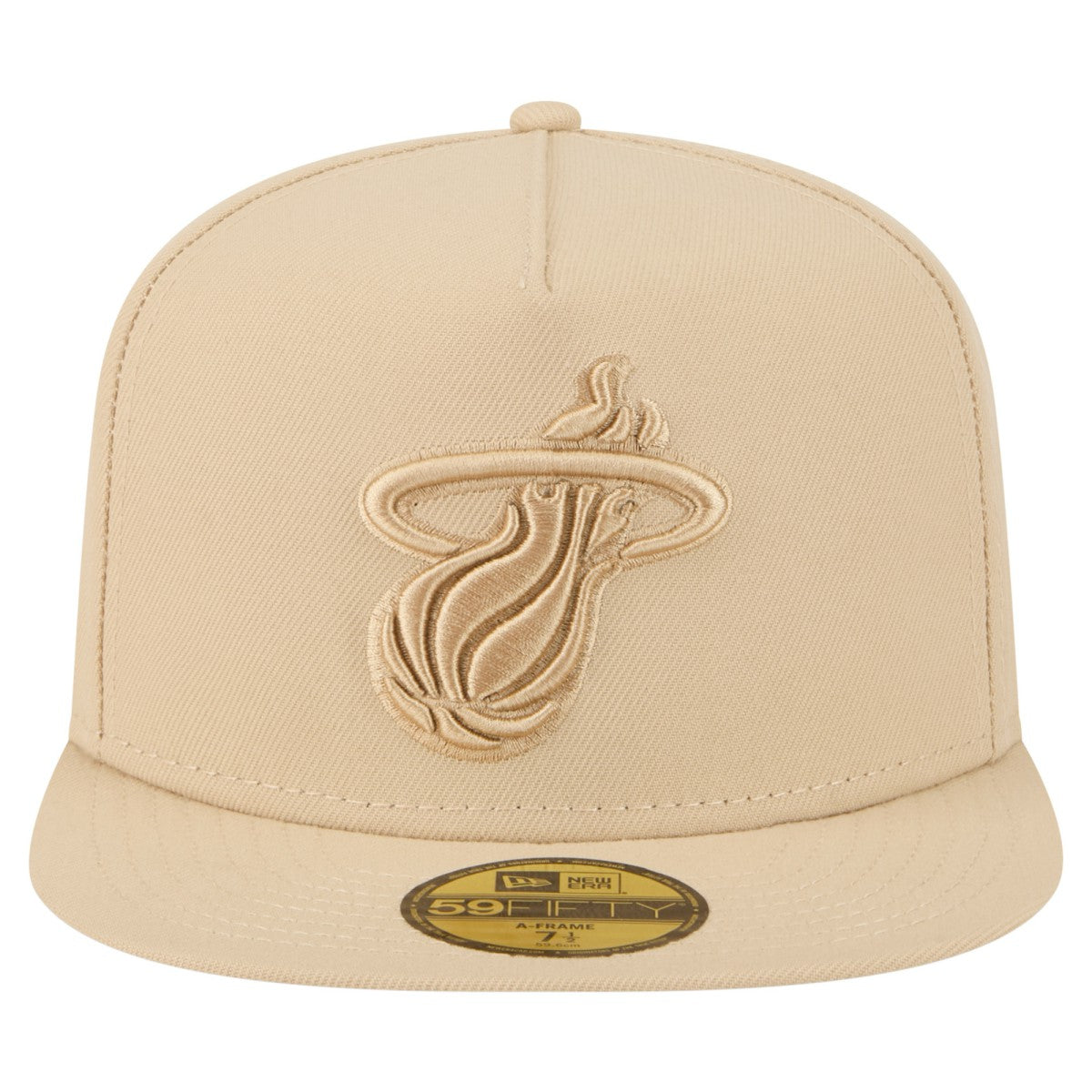 Miami Heat Color Pack A-Frame 59FIFTY Fitted Hat Khaki - NBA