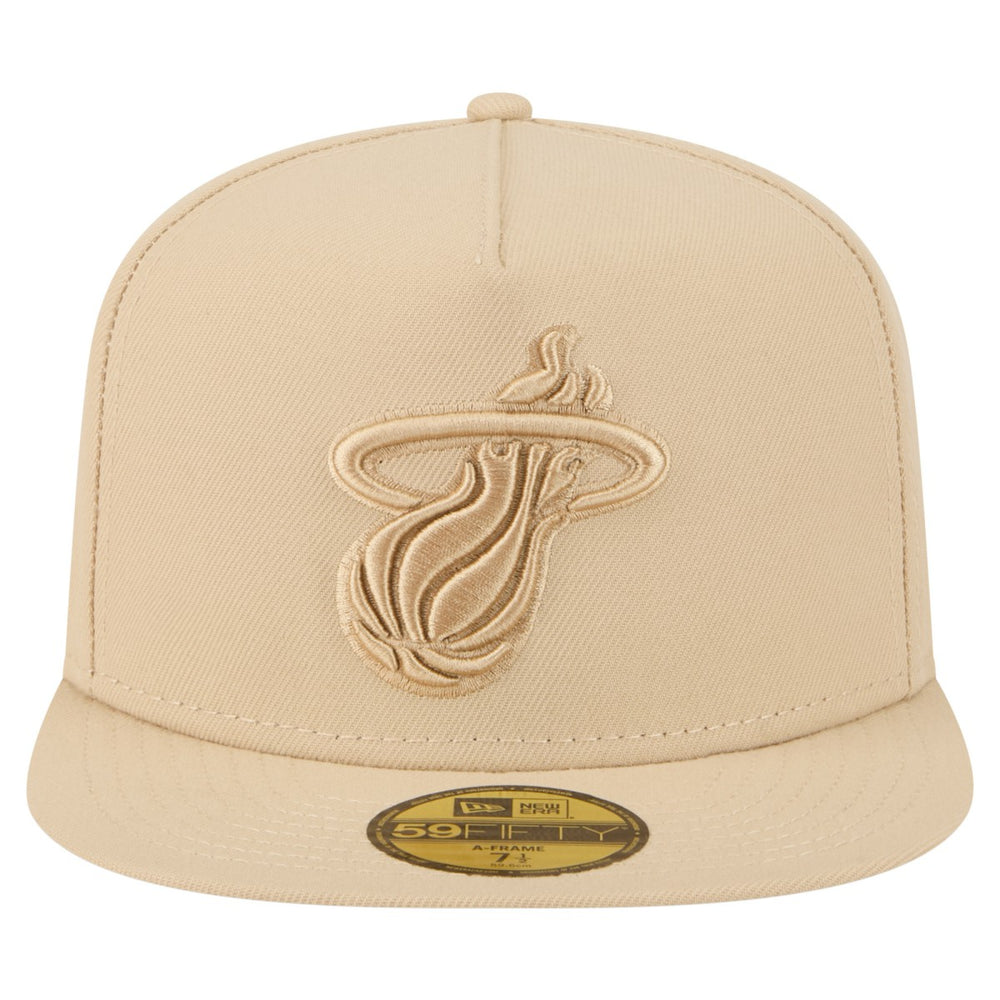 Miami Heat Color Pack A-Frame 59FIFTY Fitted Hat Khaki - NBA