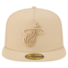 Miami Heat Color Pack A-Frame 59FIFTY Fitted Hat Khaki - NBA