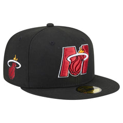 Miami Heat Deceptor 59FIFTY Fitted Hat Black - NBA