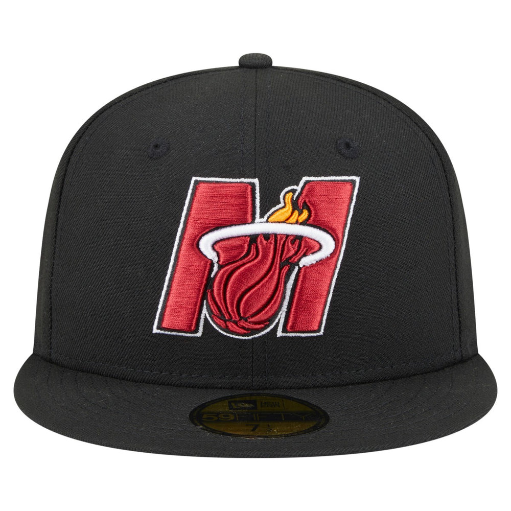 Miami Heat Deceptor 59FIFTY Fitted Hat Black - NBA