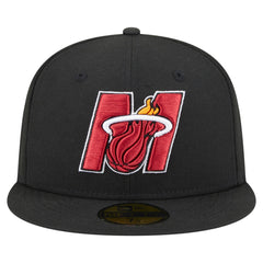 Miami Heat Deceptor 59FIFTY Fitted Hat Black - NBA