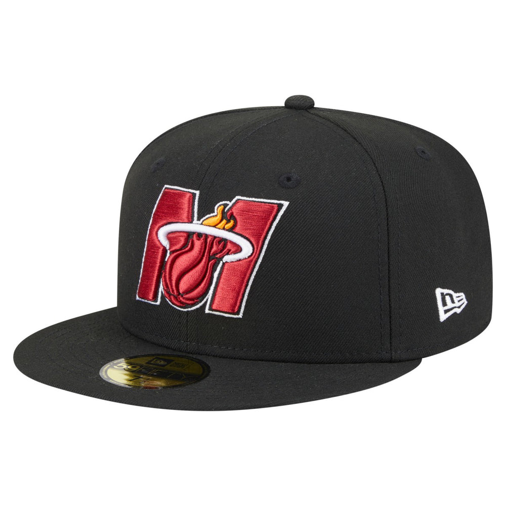 Miami Heat Deceptor 59FIFTY Fitted Hat Black - NBA